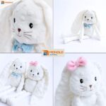 Coelho Pelúcia Páscoa Infantil 43cm Decoração Presente Fofo Coelhinho ovo cesta Loja enfeite Monolo - Imagem 7