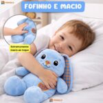 Coelho Pelúcia Infantil Coelhinho Orelha Grande Orelhudo Fofinho Macio Bebê Naninha Presente Monolo - Imagem 6