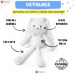 Coelho Pelúcia Páscoa Infantil 43cm Decoração Presente Fofo Coelhinho ovo cesta Loja enfeite Monolo - Imagem 5