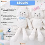 Coelho Pelúcia Páscoa Infantil 43cm Decoração Presente Fofo Coelhinho ovo cesta Loja enfeite Monolo - Imagem 2