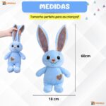 Coelho Pelúcia Infantil Coelhinho Orelha Grande Orelhudo Fofinho Macio Bebê Naninha Presente Monolo - Imagem 9