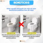 Protetor Assento Vaso Sanitário Descartável c/ Adesivo Plástico Infantil Impermeável Kit 30 MONOLO - Imagem 4