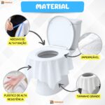 Protetor Assento Vaso Sanitário Descartável c/ Adesivo Plástico Infantil Impermeável Kit 30 MONOLO - Imagem 5