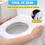 Protetor Assento Vaso Sanitário Descartável c/ Adesivo Plástico Infantil Impermeável Kit 30 MONOLO - Imagem 3