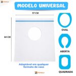 Protetor Assento Vaso Sanitário Descartável c/ Adesivo Plástico Infantil Impermeável Kit 30 MONOLO - Imagem 6